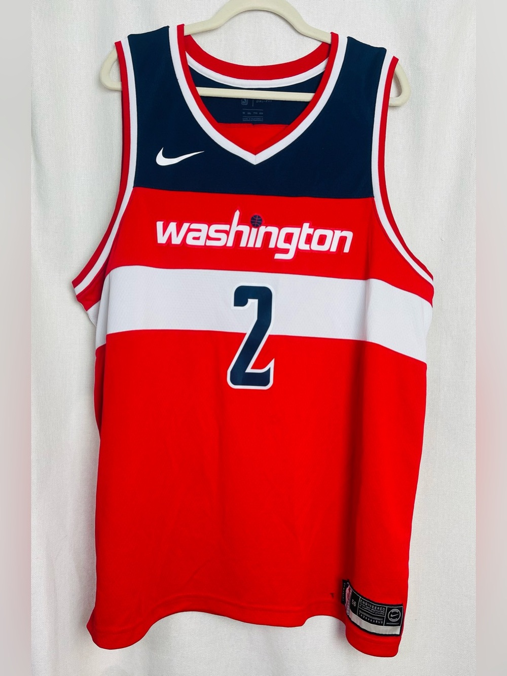 Nike Dri Fit Washington Wizards #2 John Wall Swingman NBA Jersey XXL 56 Vintage